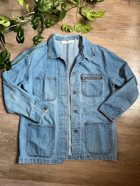Vintage Jackets & Blazers - Vintage light-wash denim chore jacket